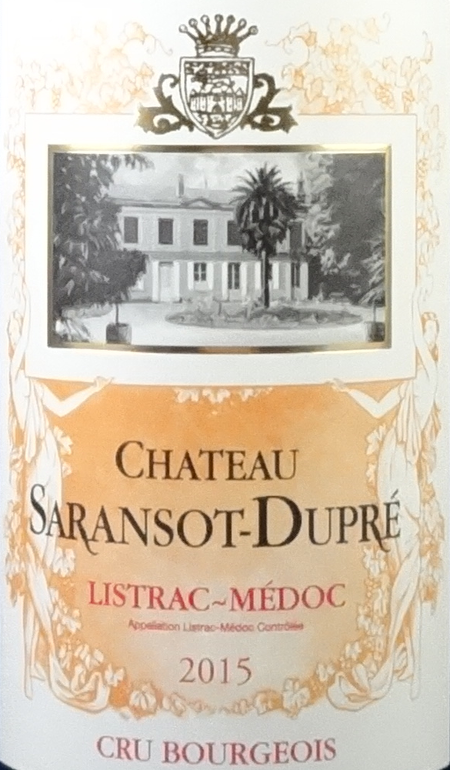 Chateau Saransot Dupre Listrac-Medoc 2015